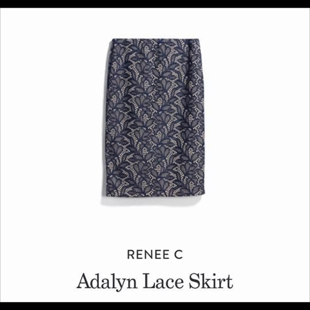 Adalyn Navy Lace Skirt